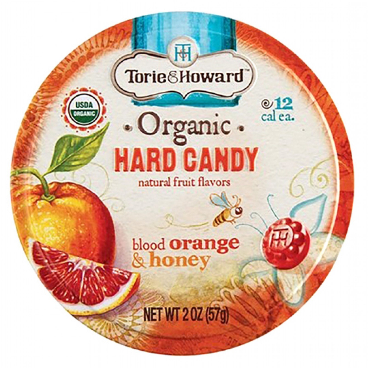 230997 2 Oz Torie & Howard Blood Orange & Honey Hard Candy