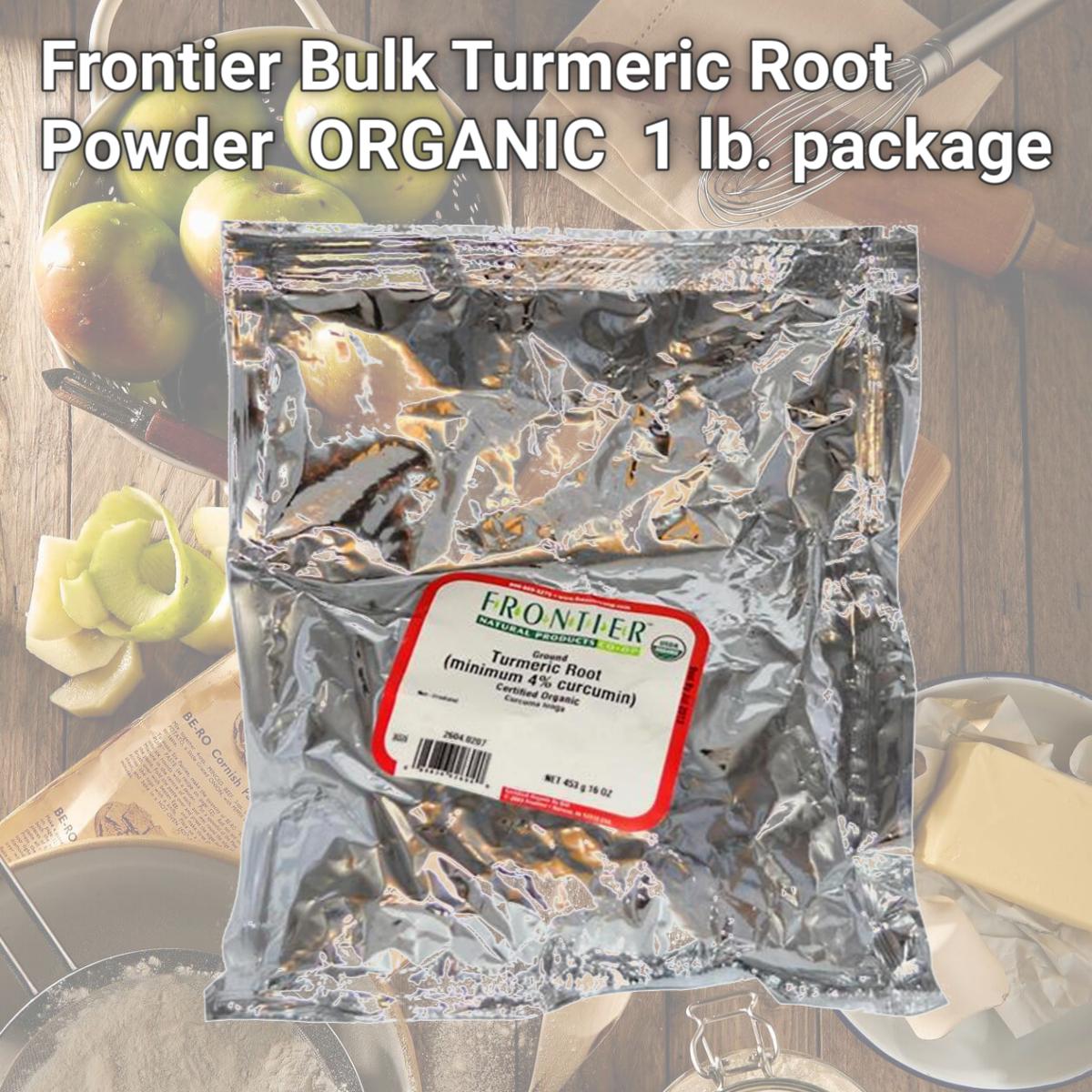 Picture of Frontier Bulk Turmeric Root Powder  ORGANIC  1 lb. package 2604