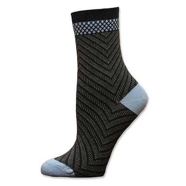 231897 Cotton Trouser Socks, Arrow Navy & Blue - Size 9-11