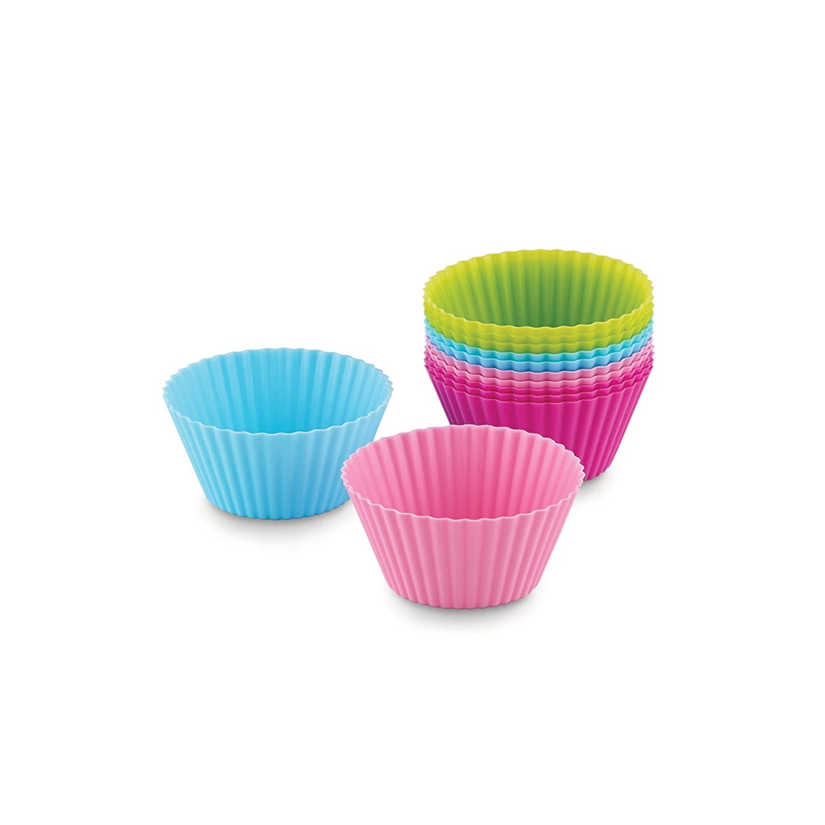 233377 3 In. Silicone Baking Cupcake Liners - 12 Count
