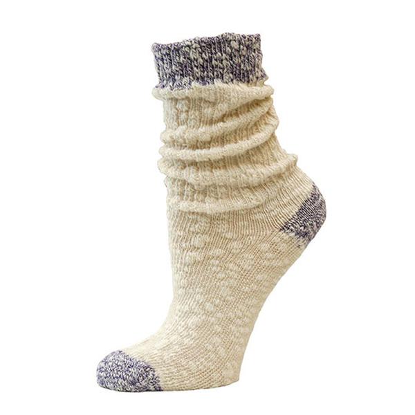 233770 Crew Socks, Natural, Size 10-13 Ragg, Relaxed & Comfy