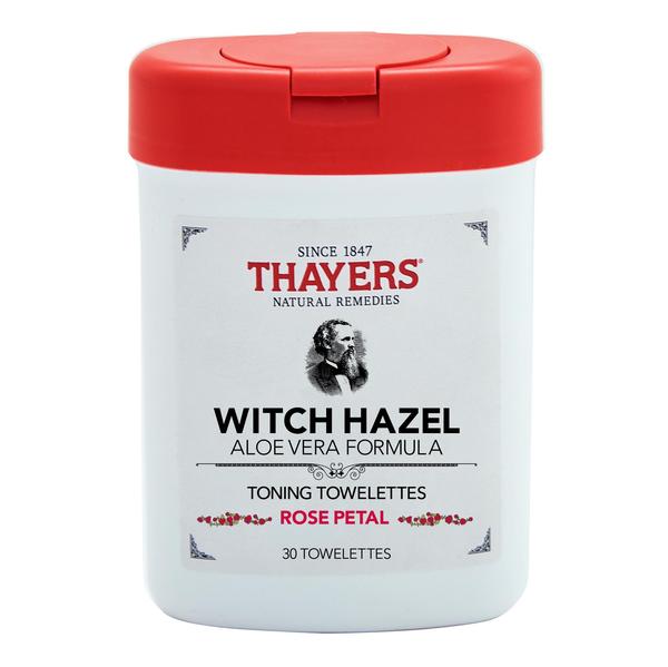 234669 Witch Hazel With Aloe Vera Toning Towelettes, Rose Petal - 30 Count