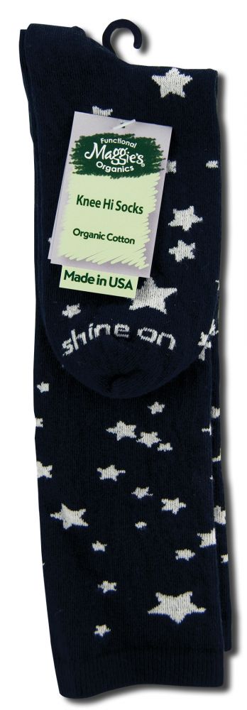 234900 Shine On Knee High Socks, Black - Size 9-11