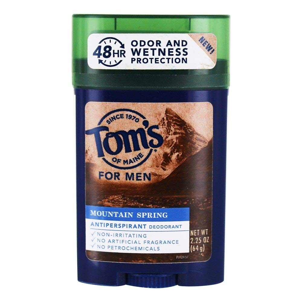 Toms Of Maine 235157 2.25 Oz Men Antiperspirant Mountain Spring Natural Deodorant Stick