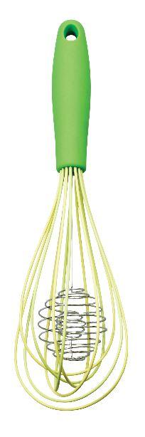234820 7.5 In. Kitchen Tools Double Helix Rapid Whisk, Green