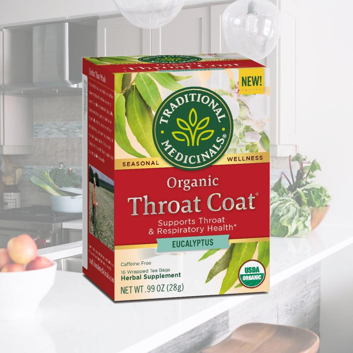 Picture of Traditional Medicinals 235161 Traditional Medicinals Throat Coat Eucalyptus Tea - 16 Tea Bags