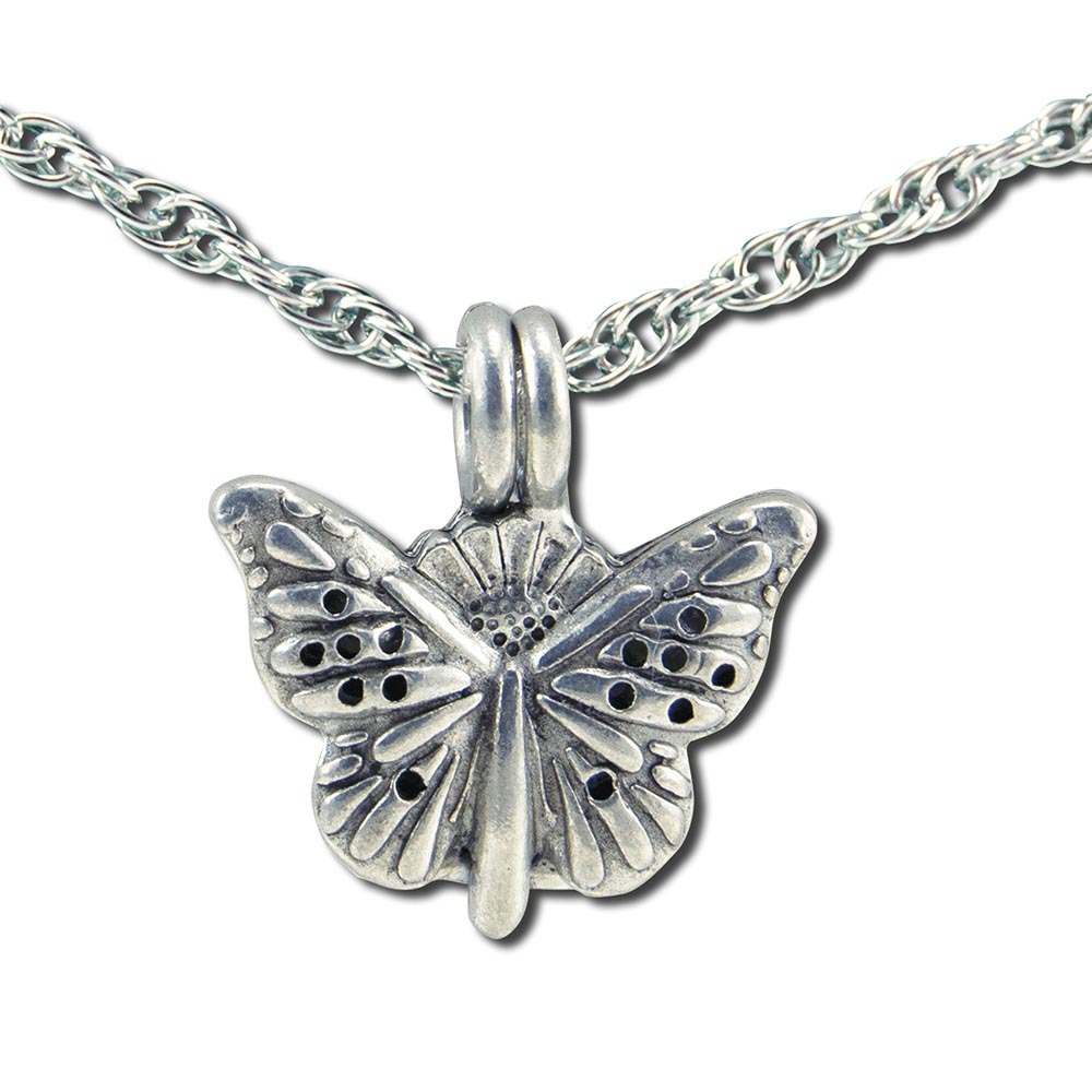 235114 24 In. Butterfly Diffuser Pendant Necklaces Chain