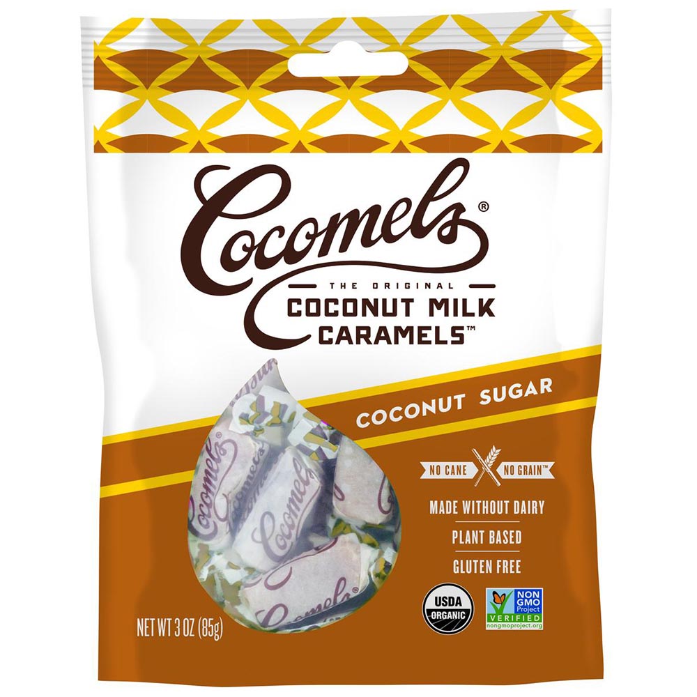 235076 3 Oz Organic Coconut Milk Caramels Original, Coconut Sugar Cocomel Candy