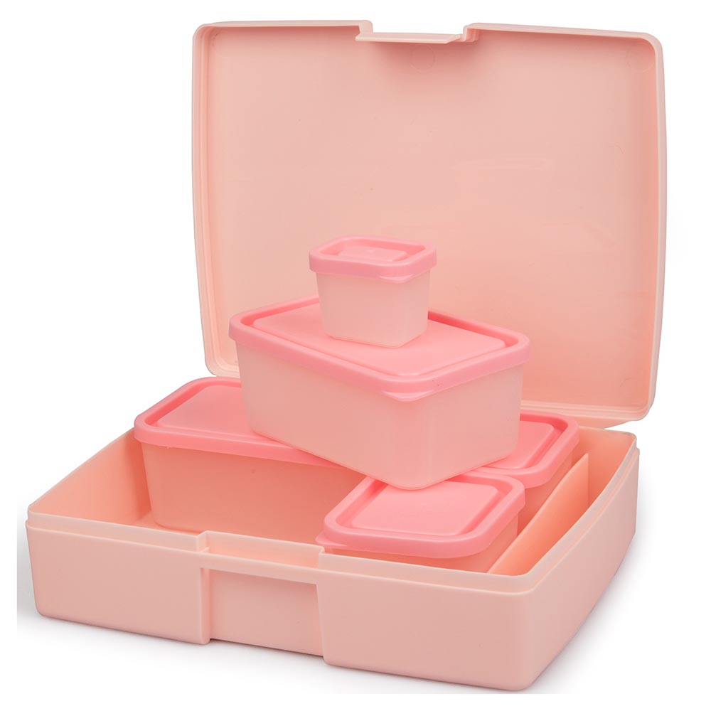 235243 6 Piece Classic Bento Box Sets, Pink