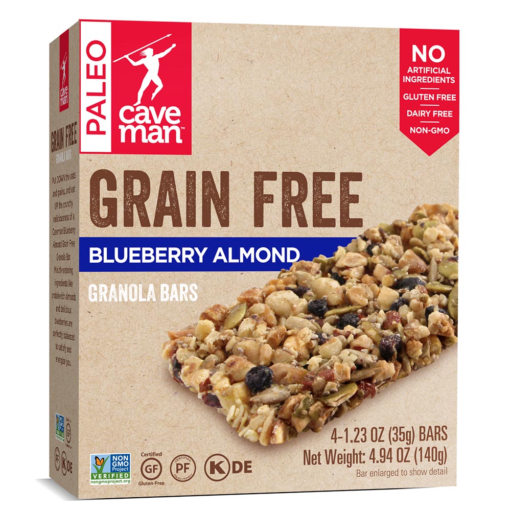 235346 1.23 Oz Blueberry Almond Grain-free Granola Bars - 12 Bars Per Box
