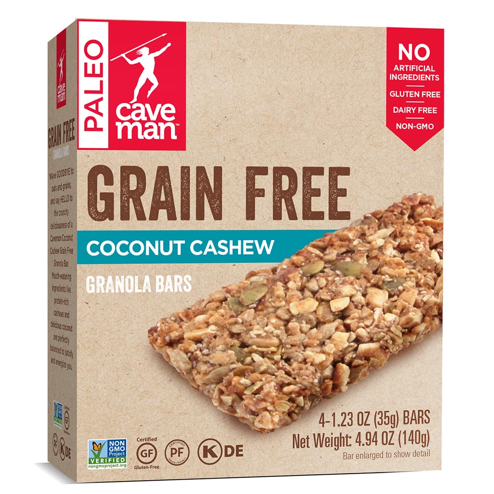 235347 1.23 Oz Coconut Cashew Grain-free Granola Bars - 12 Bars Per Box