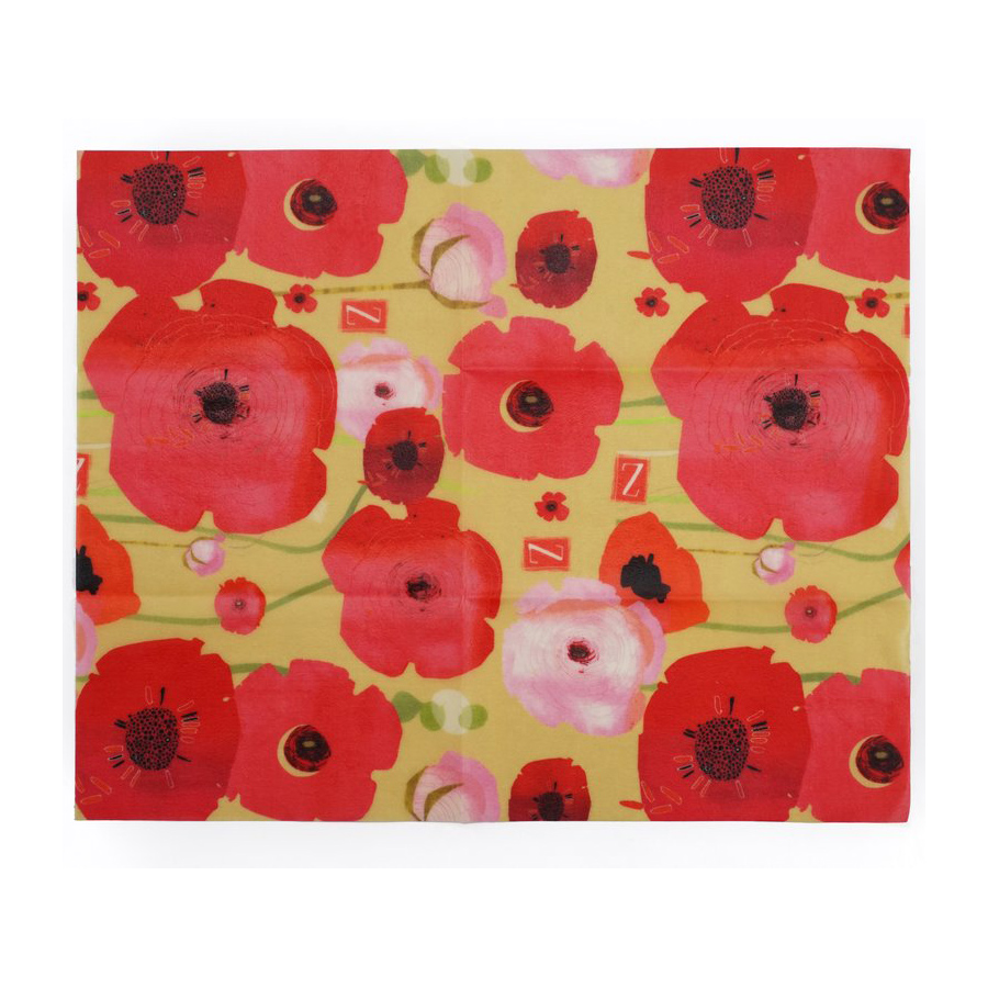 Picture of Z Wraps 236972 Beeswax Wrap&#44; Bees Love These & 2 Painted Poppies Print - Small & Medium - Pack of 3