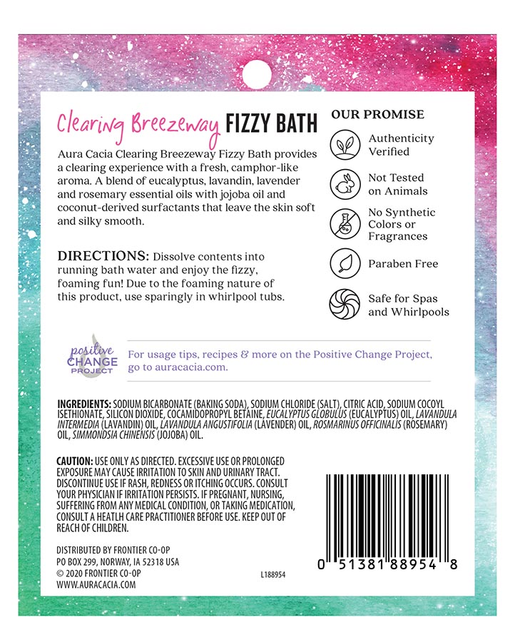 Picture of Aura Cacia 188954 2.5 oz Clearing Breezeway Fizzy Bath