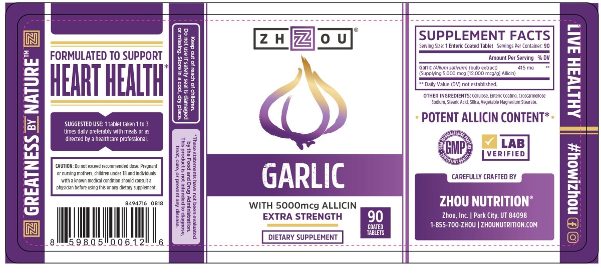 Picture of Zhou 234984 Garlic with Allicin Dietary Supplement, 90 Count