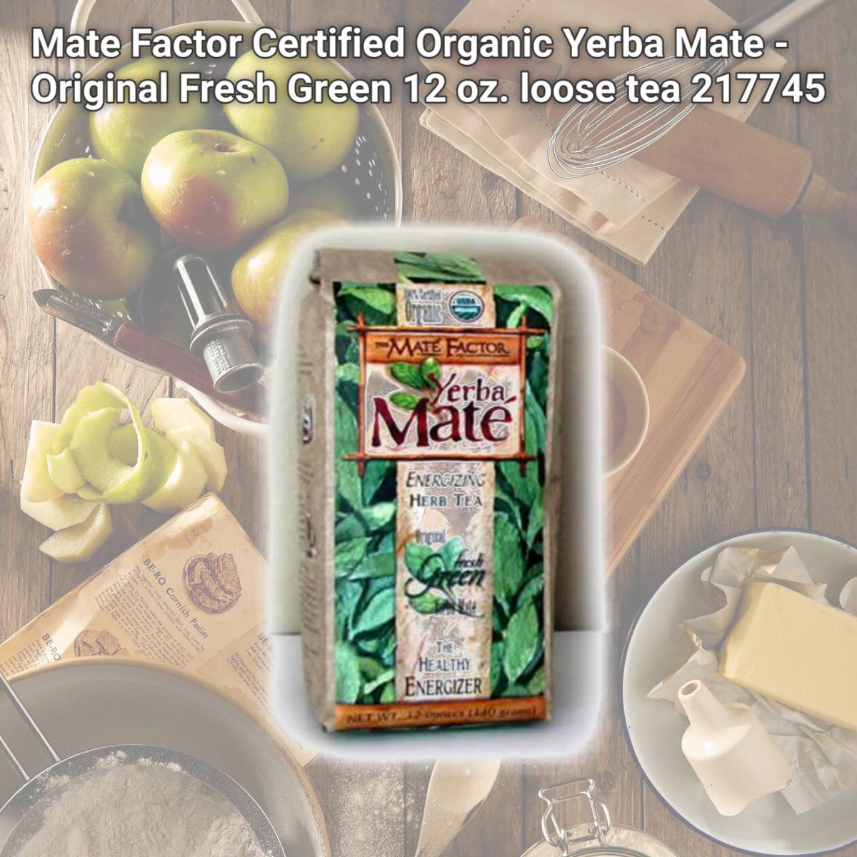 Picture of Mate Factor Certified Organic Yerba Mate - Original Fresh Green 12 oz. loose tea 217745