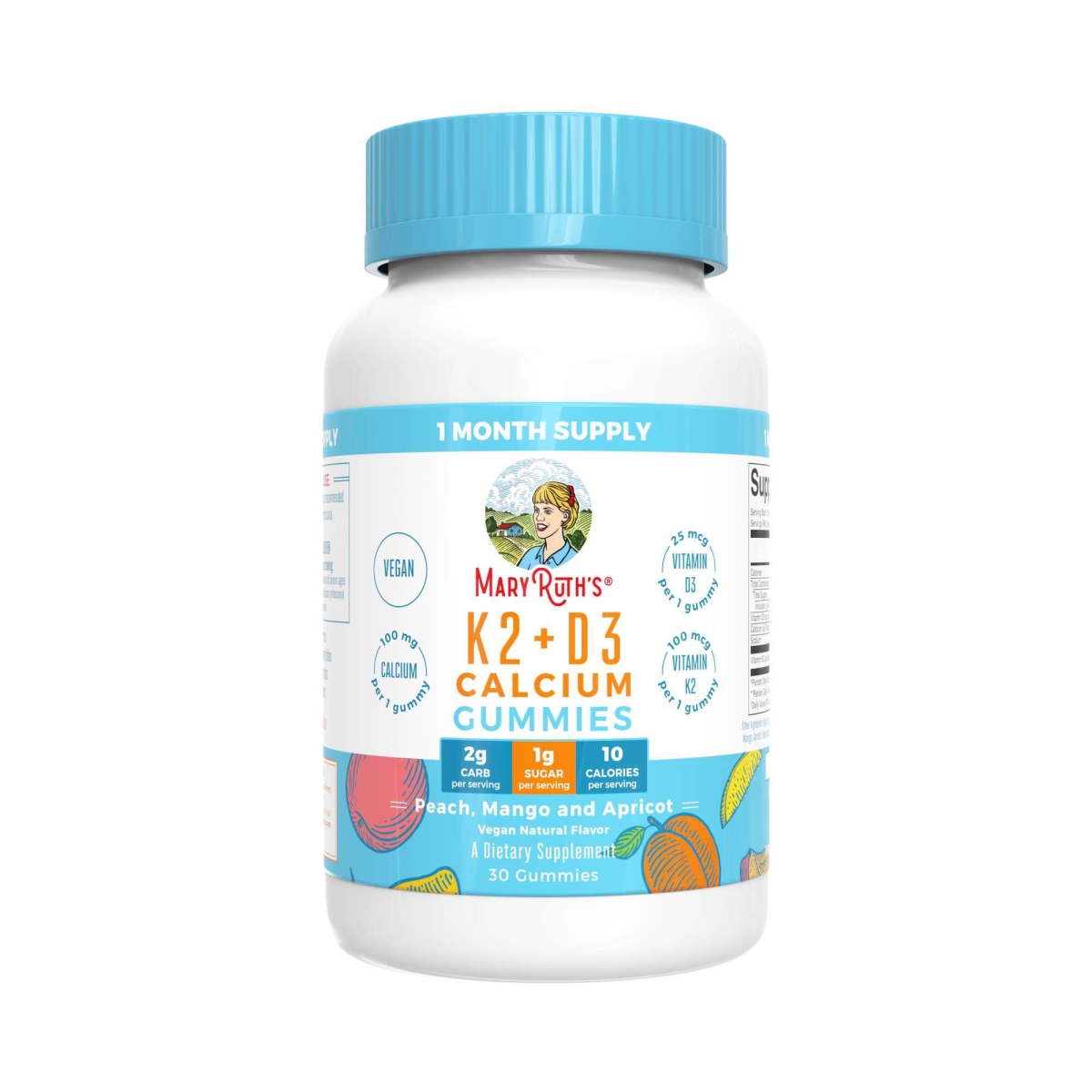 K2 Plus D3 Calcium Gummies - 30 Count