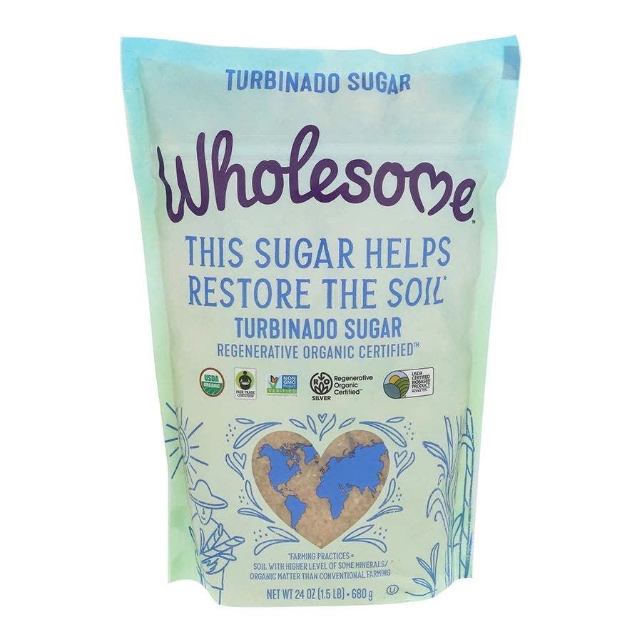 Wholesome Sweeteners, Organic Regenerative Turbinado Sugar, 24 Oz