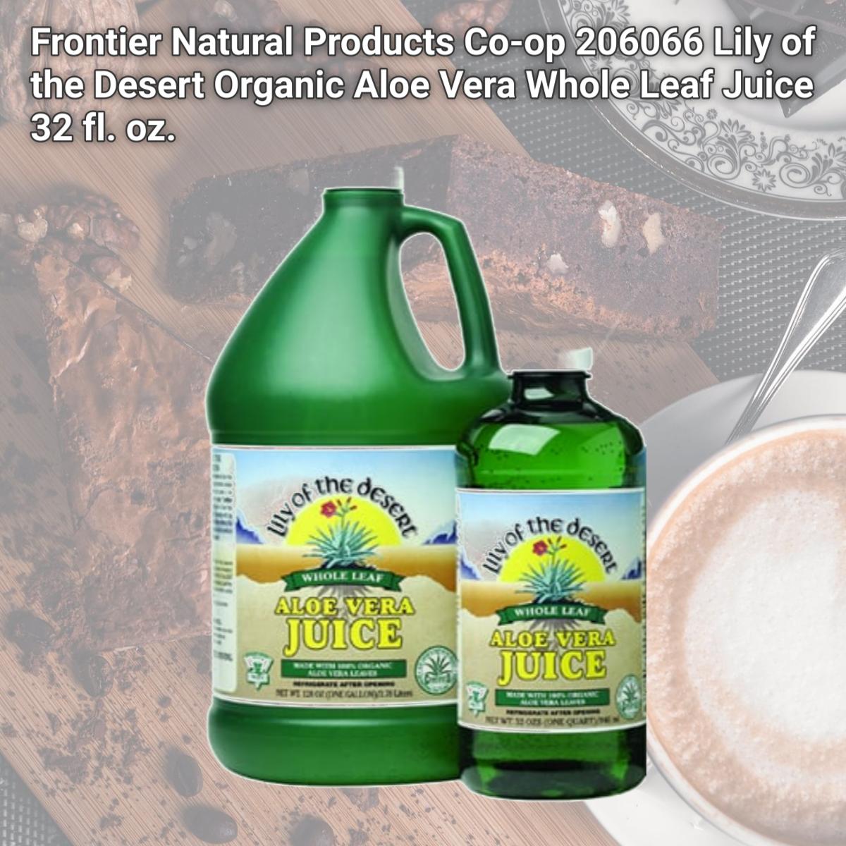 Picture of Frontier Natural Products Co-op 206066 Lily of the Desert Organic Aloe Vera Whole Leaf Juice 32 fl. oz.