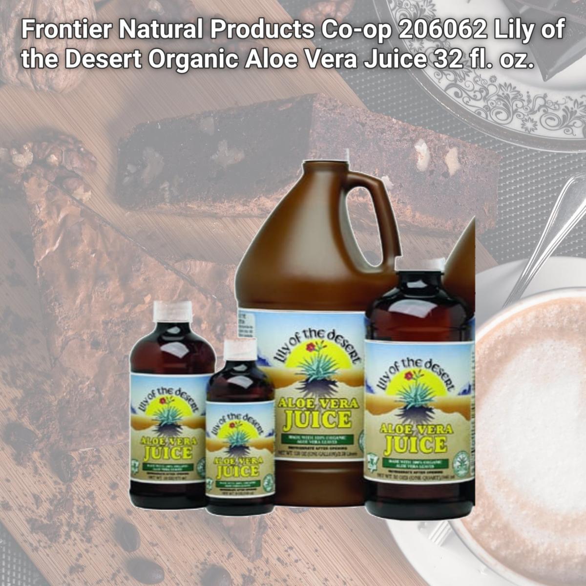 Picture of Frontier Natural Products Co-op 206062 Lily of the Desert Organic Aloe Vera Juice 32 fl. oz.