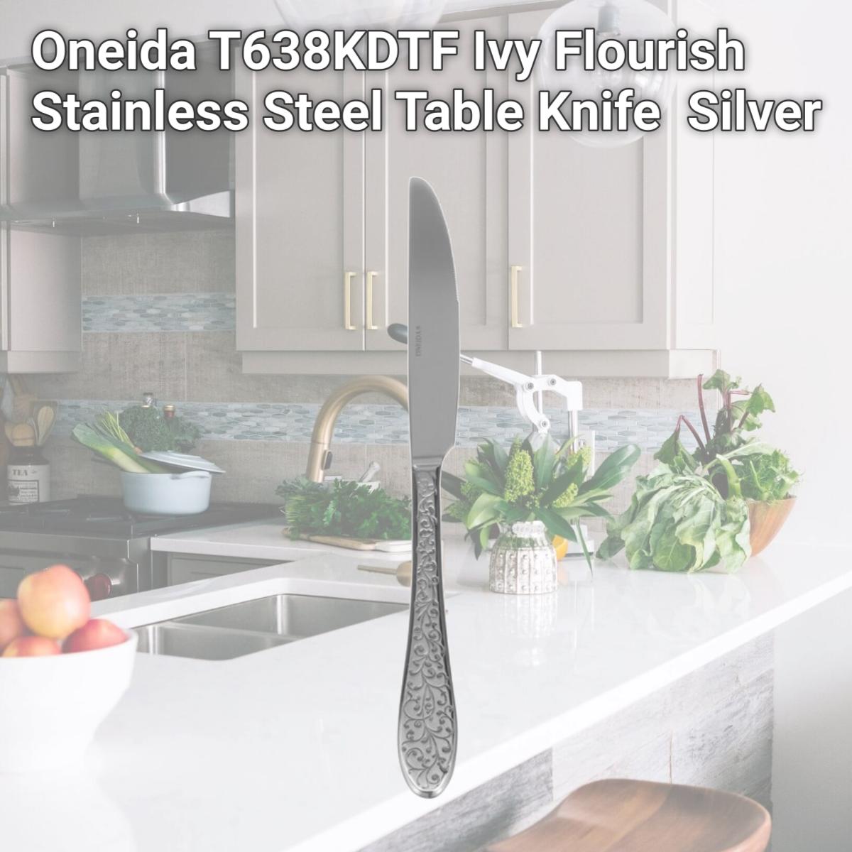 Picture of Oneida T638KDTF Ivy Flourish Stainless Steel Table Knife  Silver