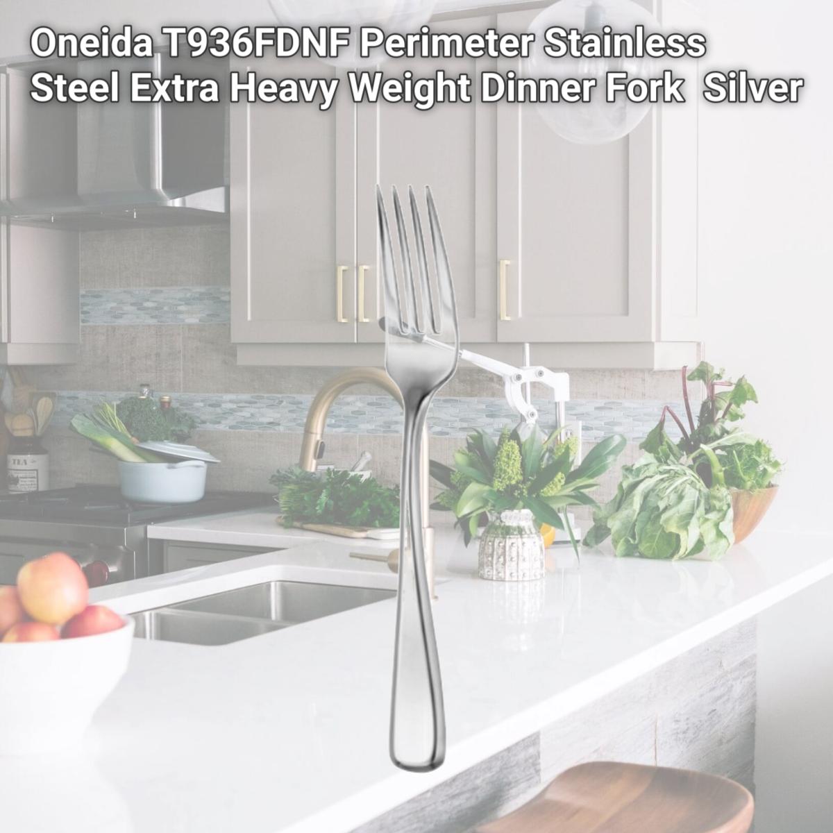 Picture of Oneida T936FDNF Perimeter Stainless Steel Extra Heavy Weight Dinner Fork  Silver