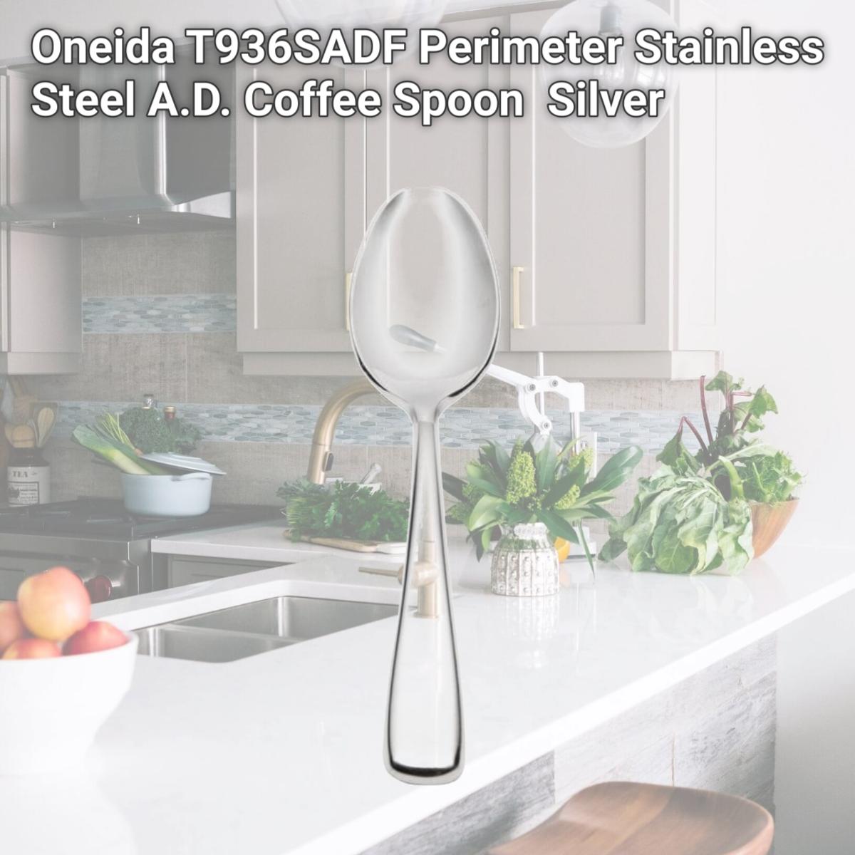 Picture of Oneida T936SADF Perimeter Stainless Steel A.D. Coffee Spoon  Silver