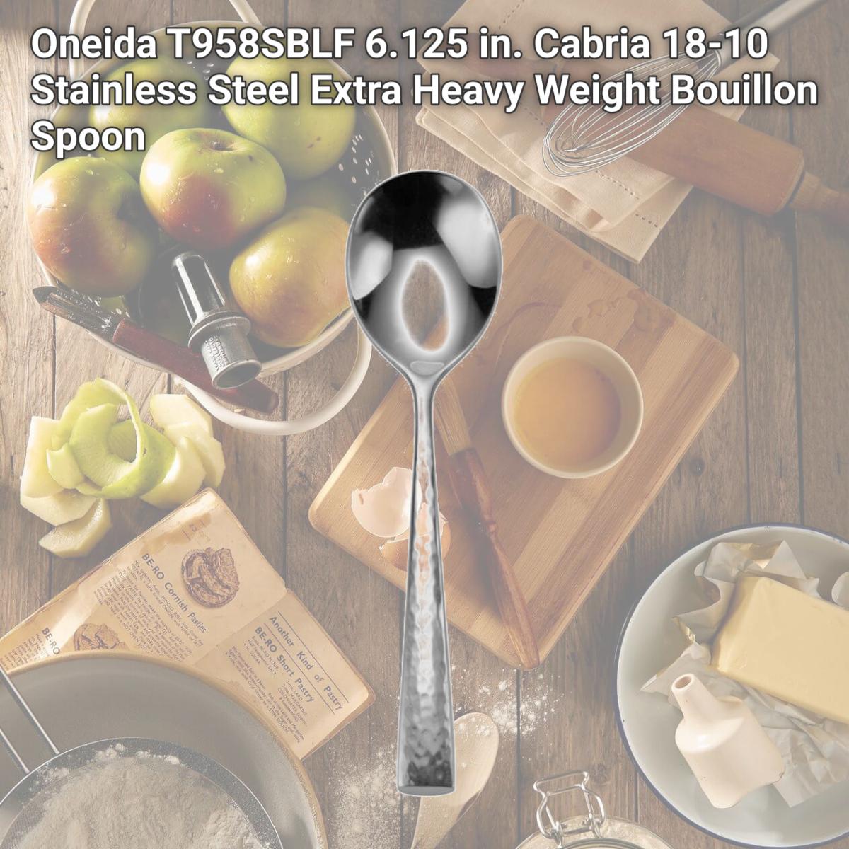 Picture of Oneida T958SBLF 6.125 in. Cabria 18-10 Stainless Steel Extra Heavy Weight Bouillon Spoon