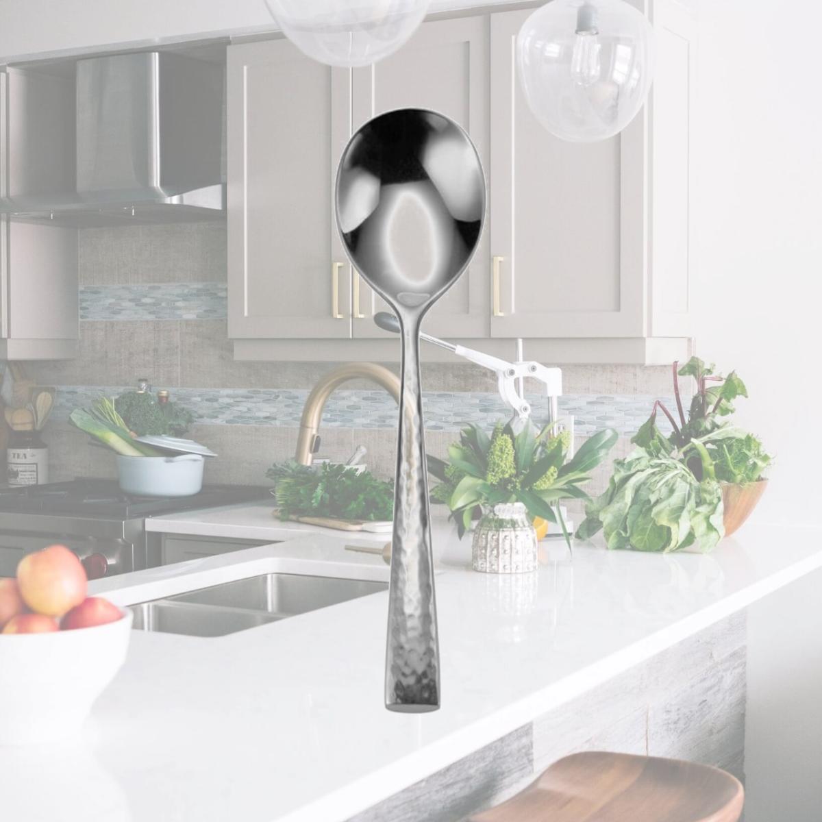 Picture of Oneida T958SBLF 6.125 in. Cabria 18-10 Stainless Steel Extra Heavy Weight Bouillon Spoon