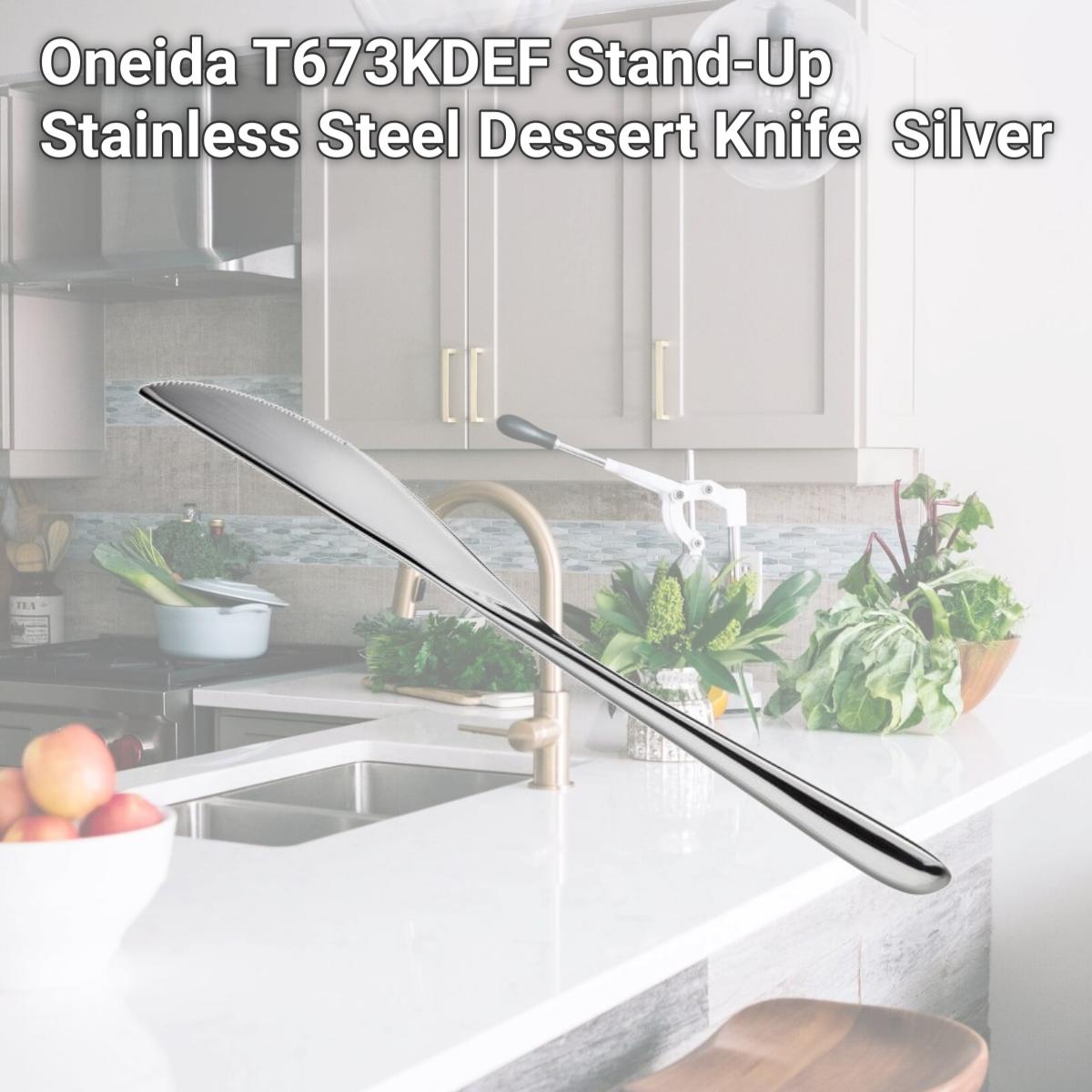 Picture of Oneida T673KDEF Stand-Up Stainless Steel Dessert Knife  Silver