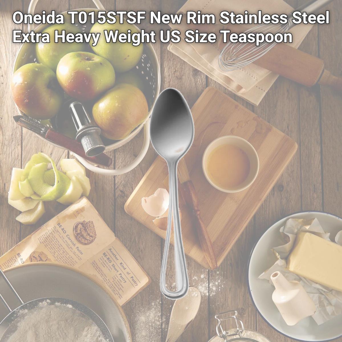 Picture of Oneida T015STSF New Rim Stainless Steel Extra Heavy Weight US Size Teaspoon