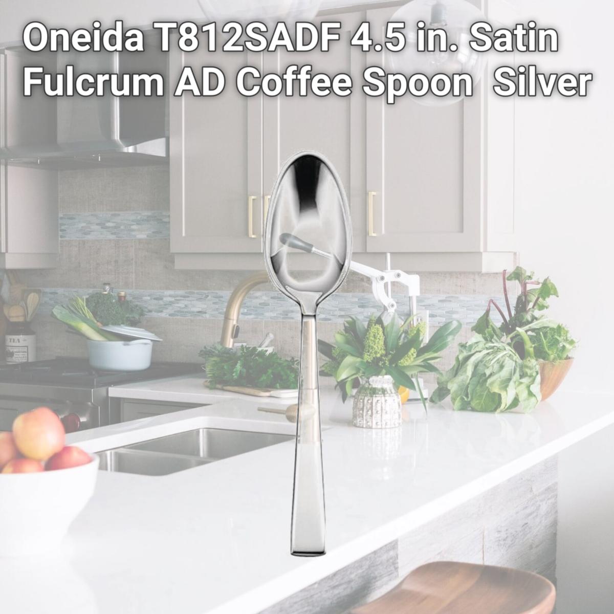 Picture of Oneida T812SADF 4.5 in. Satin Fulcrum AD Coffee Spoon  Silver