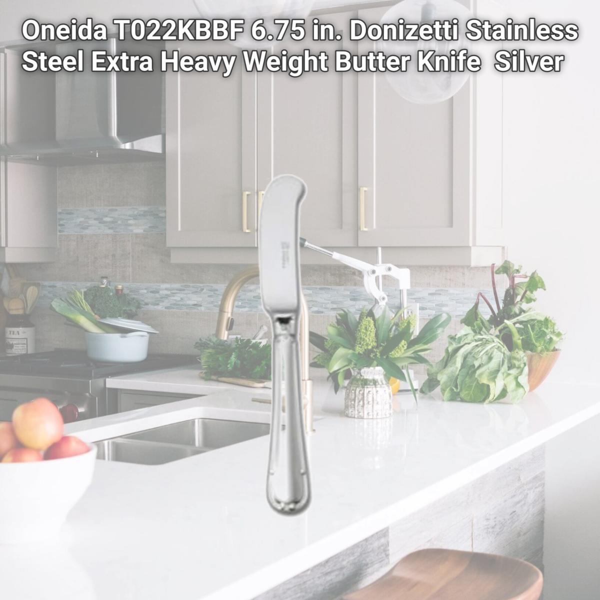 Picture of Oneida T022KBBF 6.75 in. Donizetti Stainless Steel Extra Heavy Weight Butter Knife  Silver