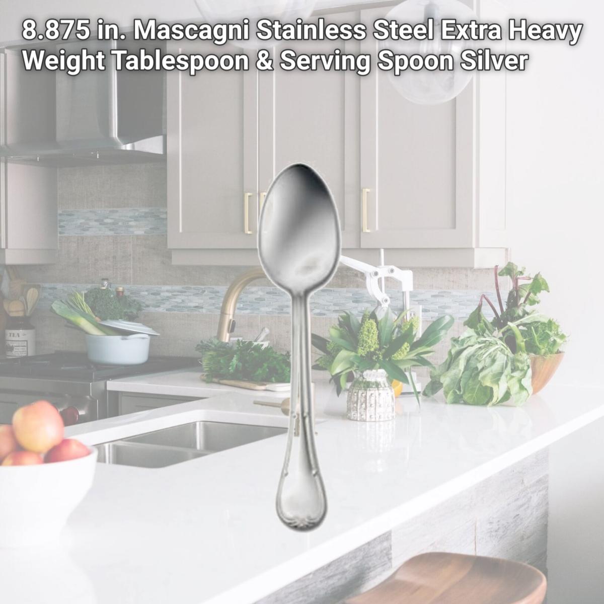 Picture of Oneida T023STBF 8.875 in. Mascagni Stainless Steel Extra Heavy Weight Tablespoon &amp; Serving Spoon  Silver