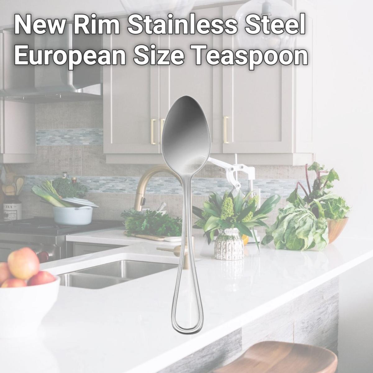 Picture of Oneida T015SFTF New Rim Stainless Steel European Size Teaspoon