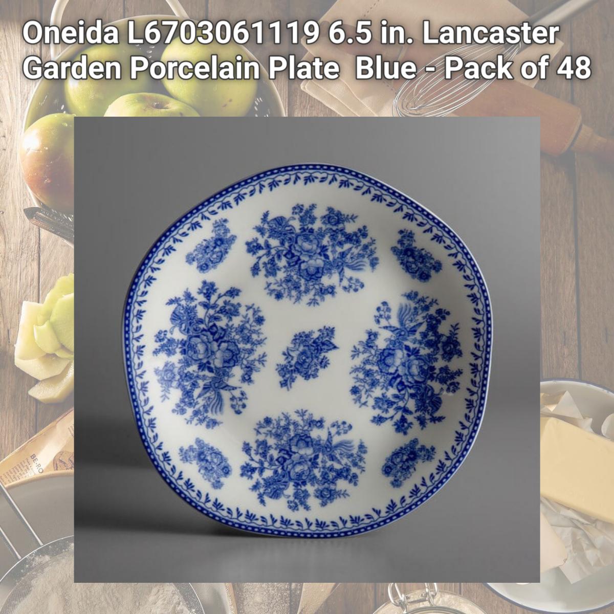 Picture of Oneida L6703061119 6.5 in. Lancaster Garden Porcelain Plate  Blue - Pack of 48