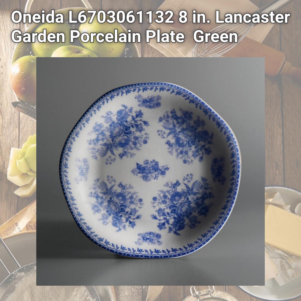 Picture of Oneida L6703061132 8 in. Lancaster Garden Porcelain Plate  Green