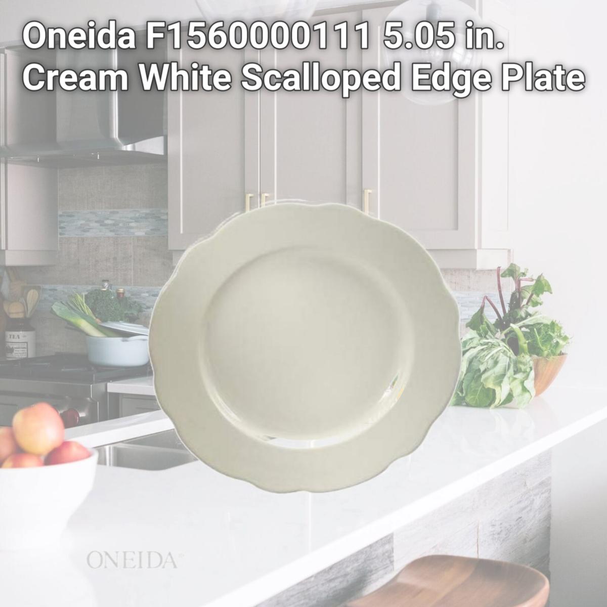 Picture of Oneida F1560000111 5.05 in. Cream White Scalloped Edge Plate