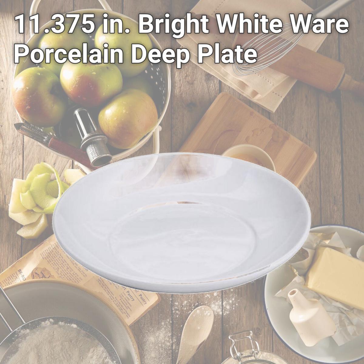 Picture of Buffalo F8010000159 11.375 in. Bright White Ware Porcelain Deep Plate