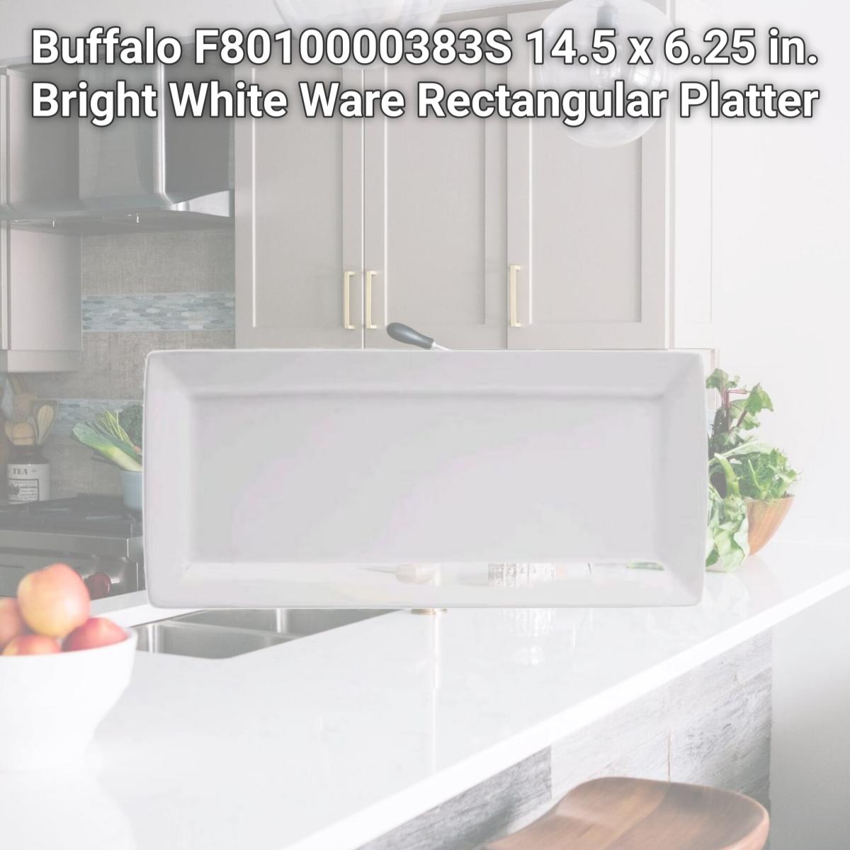 Picture of Buffalo F8010000383S 14.5 x 6.25 in. Bright White Ware Rectangular Platter