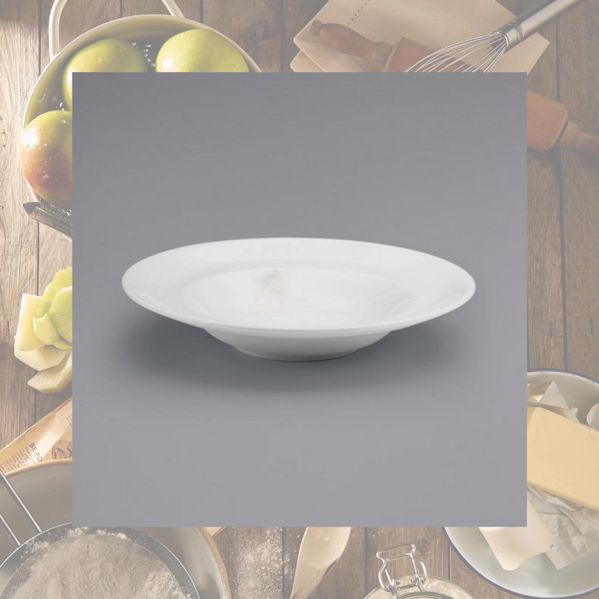 Picture of Buffalo F8010000751 50.5 oz Bright White Ware Wide Rim Porcelain Deep Pasta Bowl