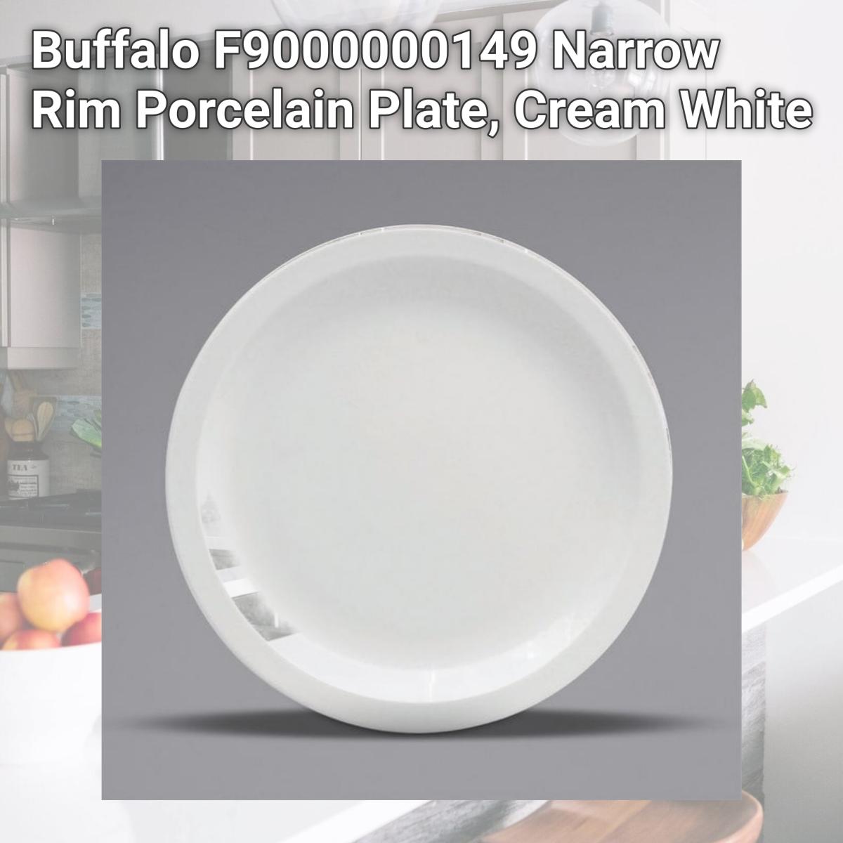Picture of Buffalo F9000000149 Narrow Rim Porcelain Plate, Cream White
