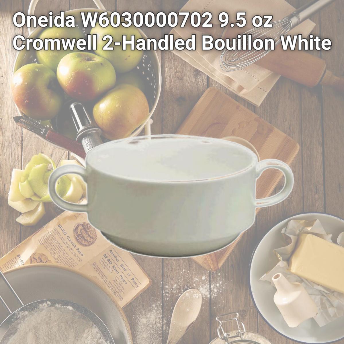 Picture of Oneida W6030000702 9.5 oz Cromwell 2-Handled Bouillon  White