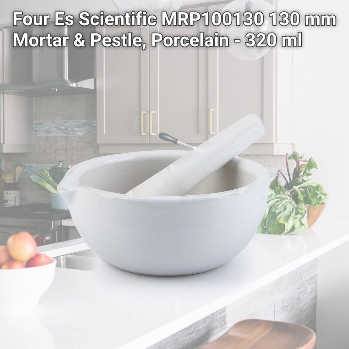Picture of Four Es Scientific MRP100130 130 mm Mortar & Pestle, Porcelain - 320 ml