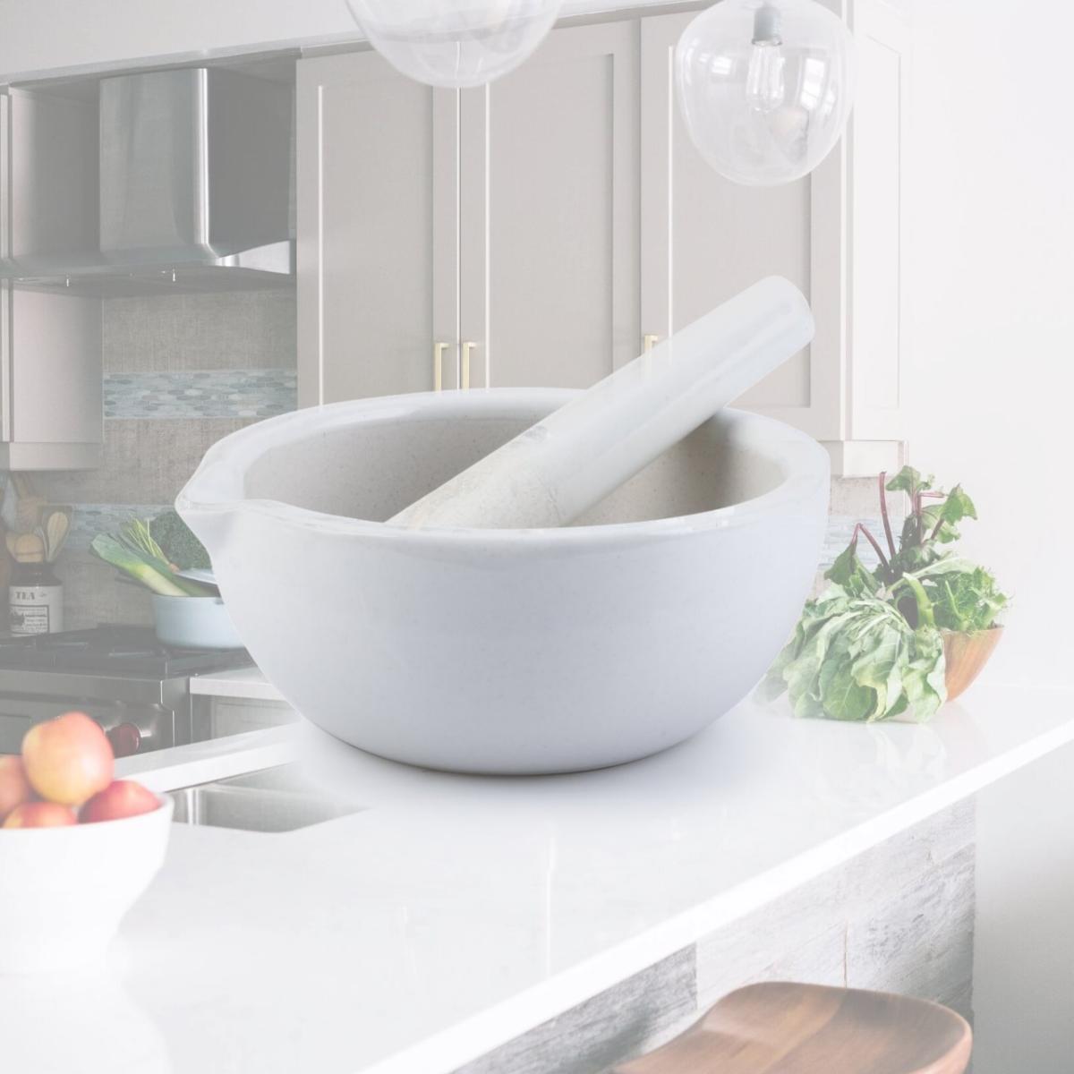 Picture of Four Es Scientific MRP100130 130 mm Mortar & Pestle, Porcelain - 320 ml