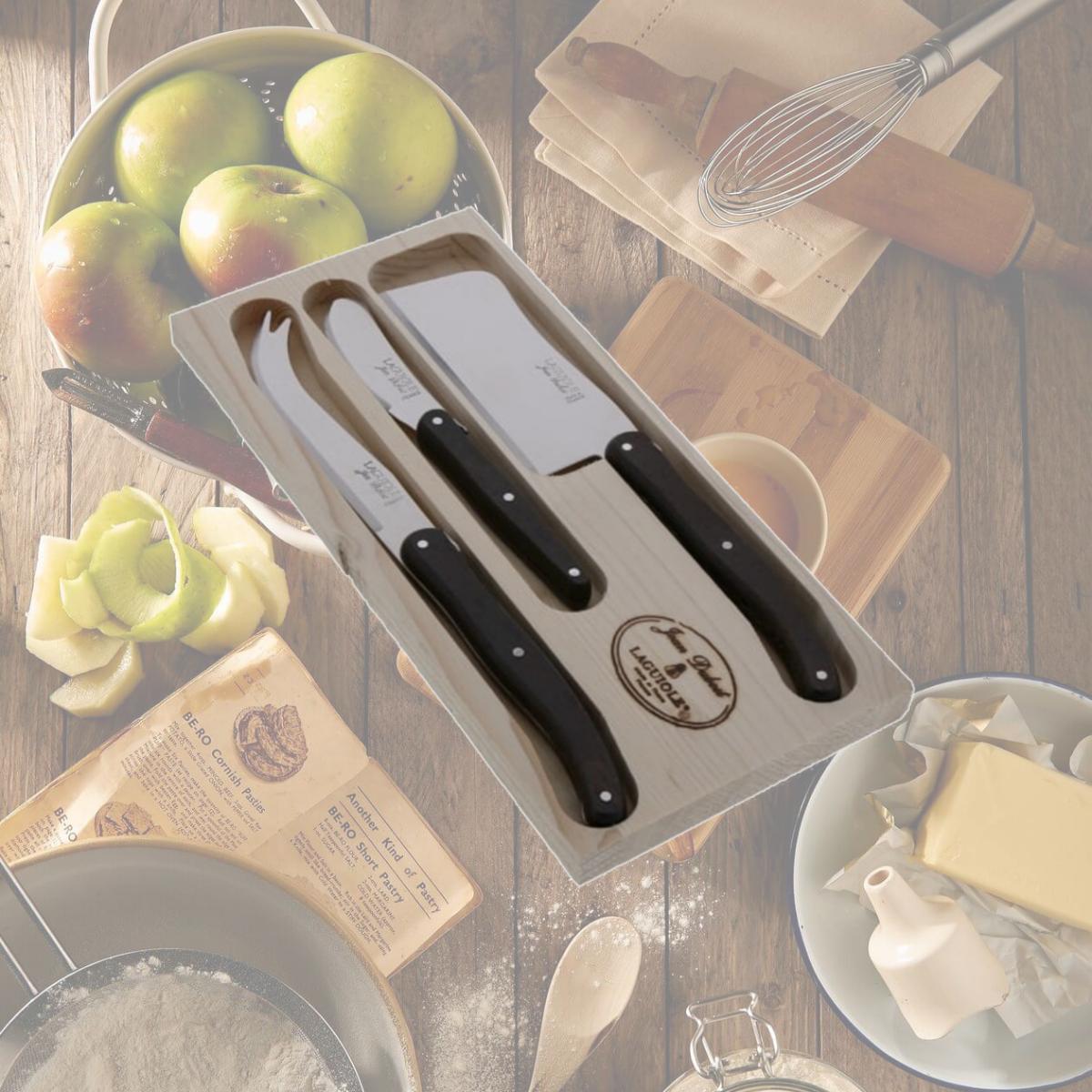 Picture of Jean Dubost JD97327.WW Cheese Set, Wenge Wood - 3 Piece