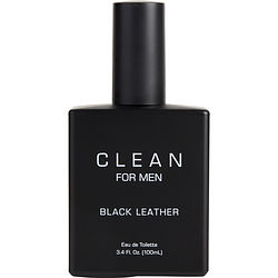304616 3.4 Oz Clean Black Leather Eau De Toilette Spray For Men