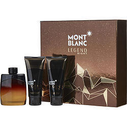 306381 3.3 Oz Legend Night Eau De Parfum Spray, Aftershave Balm & Shower Gel Gift Set For Men