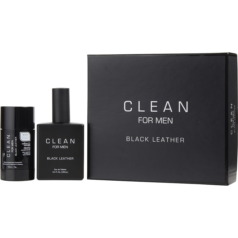 304608 Clean Black Leather Gift Sets For Mens