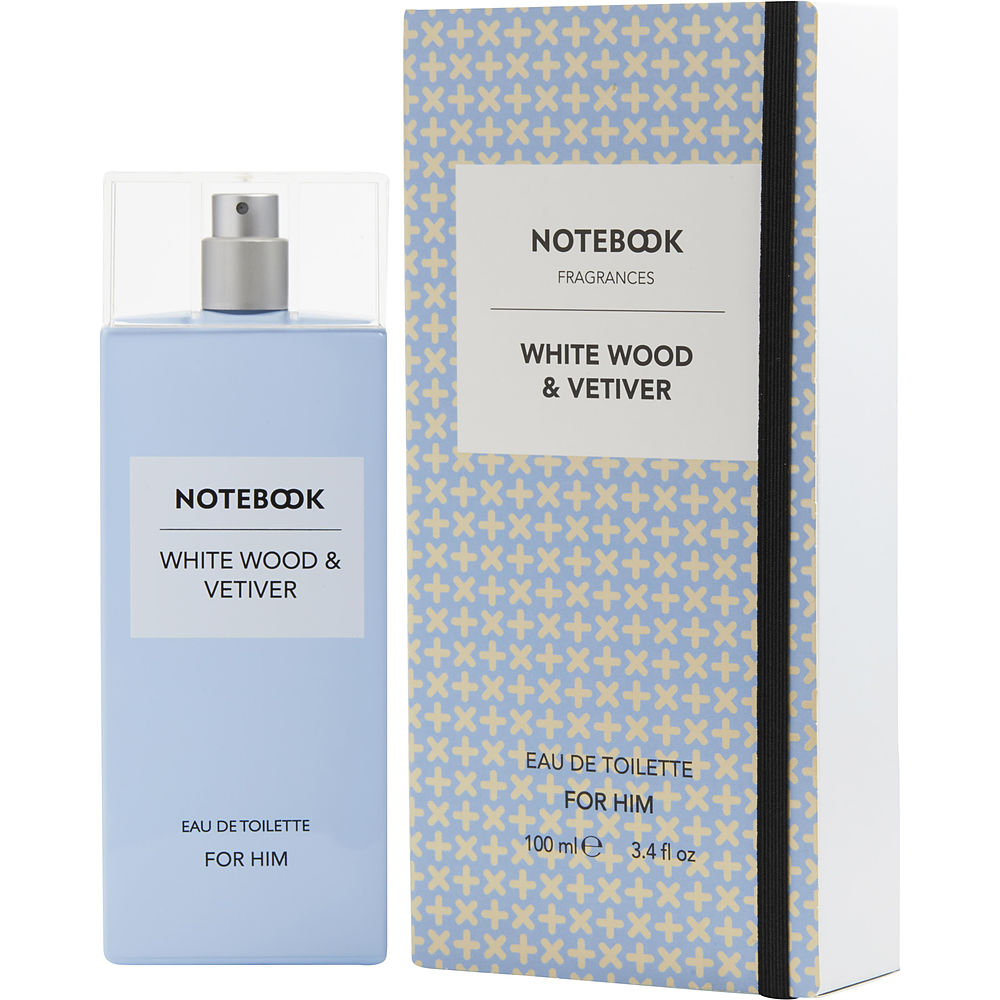 311654 3.4 Oz Notebook White Wood & Vetiver Eau De Toilette Spray For Mens