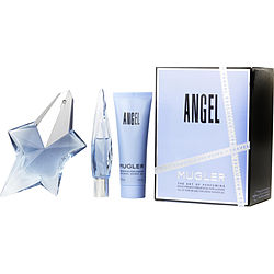 325397 Angel 1.7 Oz Eau De Parfum Spray Refillable & Shower Gel & 0.33 Oz Mini Eau De Parfum Refillable Spray By For Women